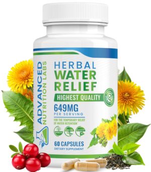 Herbal Water Relief pastillas diuréticas paquete frontal