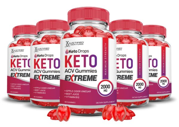 Paquete de 5 Keto Drops Gominolas ACV Extreme 2000mg 300 unidades