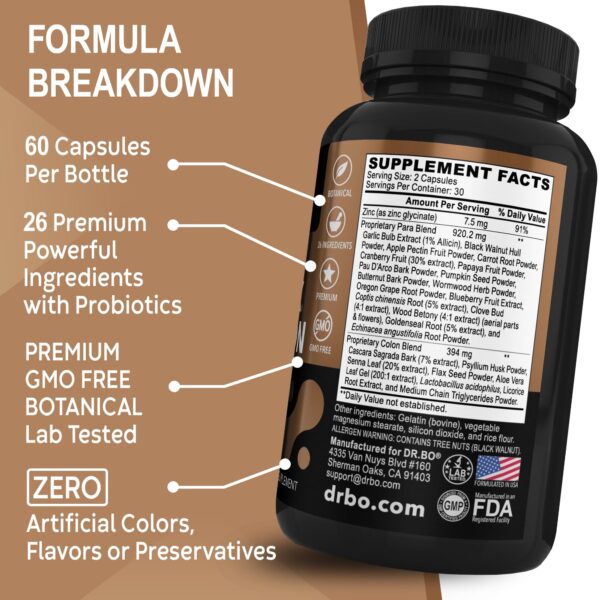 Limpiador de colon en capsulas DR BO herbal