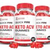 Paquete de 3 gomitas Quick Fire Keto ACV 180 piezas