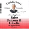 Imagen lateral del producto Dr. Christopher's Cleanse False Unicorn y Lobelia