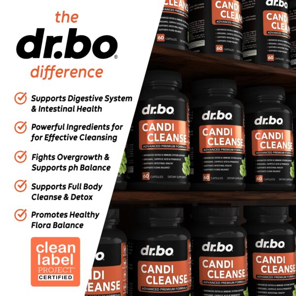 Suplemento herbal y probiótico Candi Cleanse para equilibrio de flora intestinal