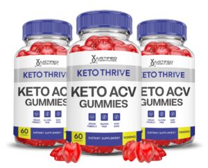Envase Keto Thrive ACV gomitas 1000mg vinagre sidra manzana