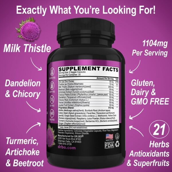 Envase suplemento limpieza colon riñón hígado natural DR BO