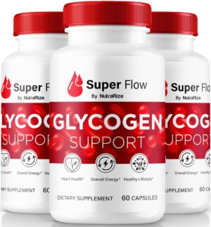 Paquete de Super Flow Glycogen suplemento soporte glicógeno 180 cápsulas