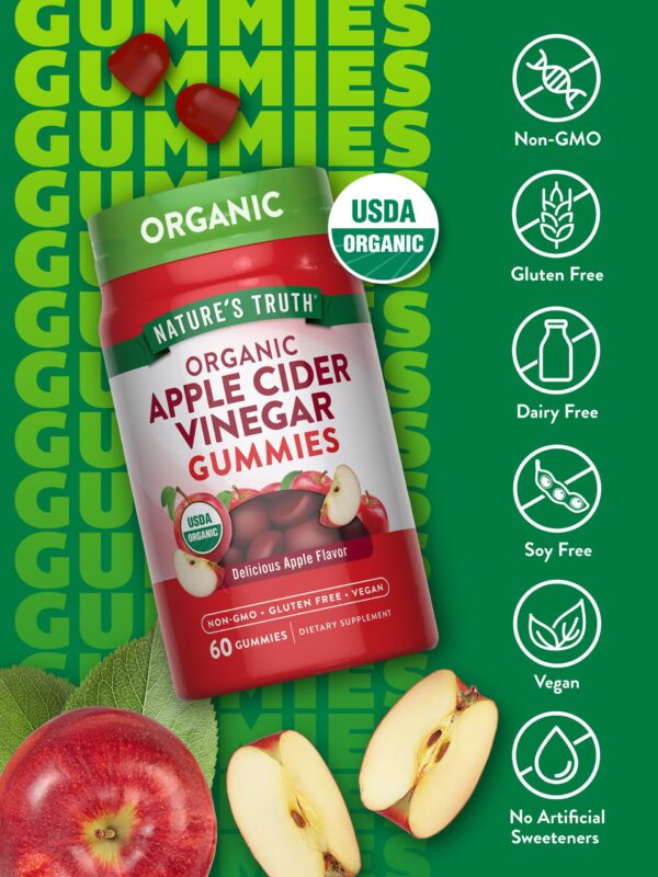 Suplemento sin gluten y no GMO gomitas vinagre de manzana