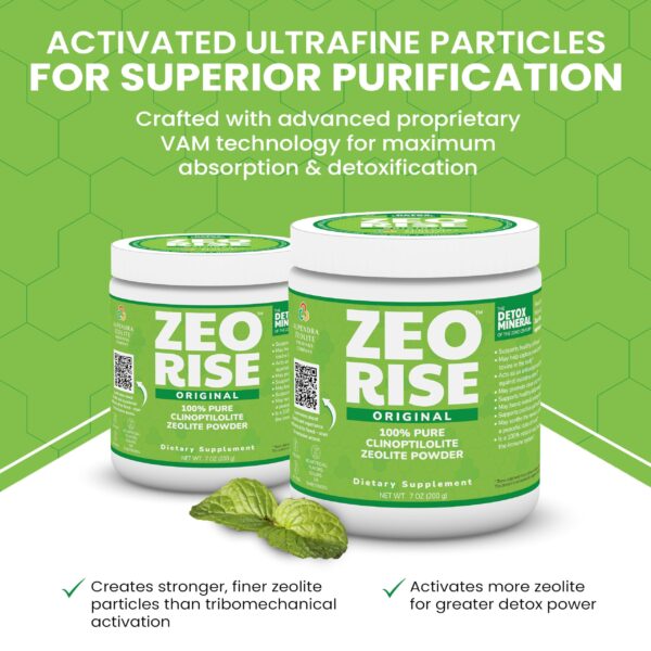 Mezcla de zeolita en vaso