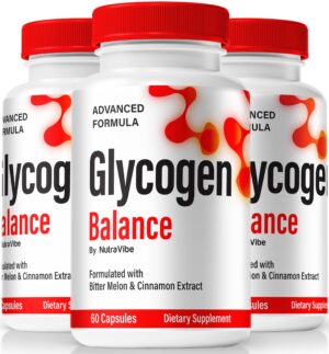 NutraVibe Glycogen Balance pastillas para bienestar general paquete 3