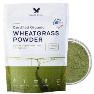 Paquete de polvo orgánico de pasto de trigo Stateside Growers 8 oz