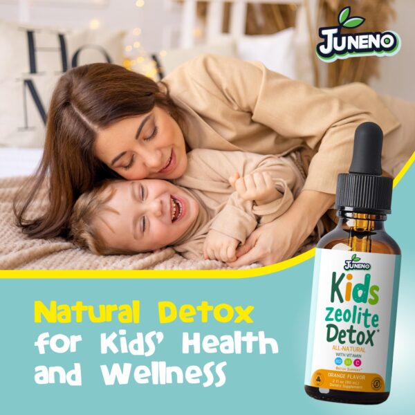 Botella detox Juneno para niños con ingredientes y medidas