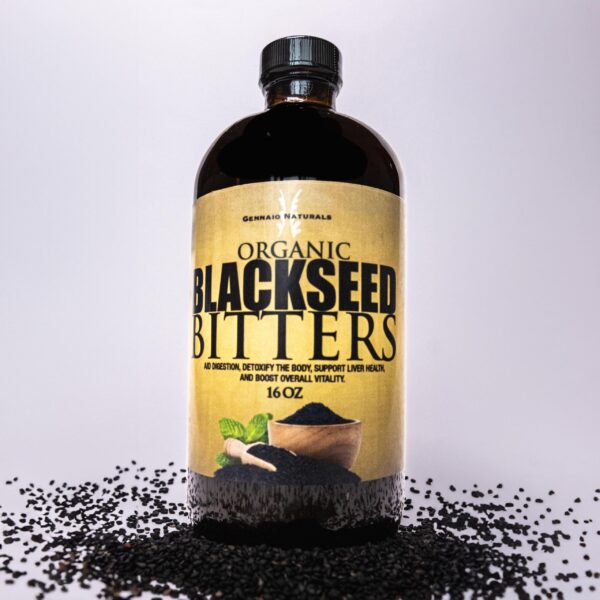Gennaio Naturals Black Seed Bitters orgánico botella 16 oz