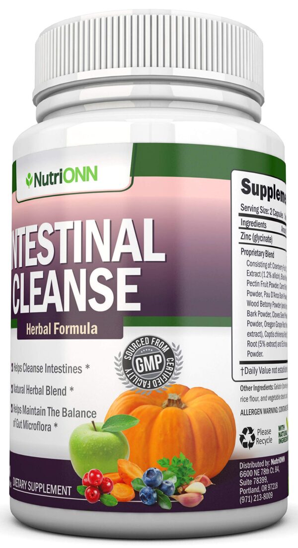 Suplemento herbal natural para limpieza intestinal NutriONN 10 días