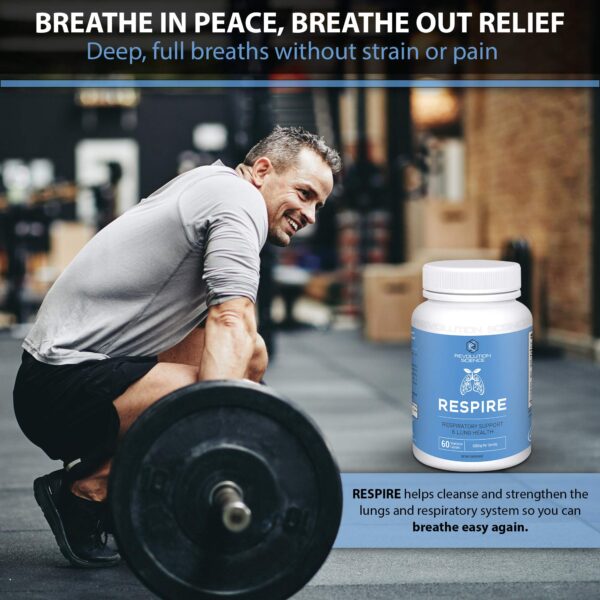 60 cápsulas de suplemento Respire para apoyo pulmonar