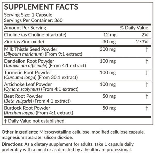 Suplemento limpieza hígado con ingredientes naturales Futurebiotics