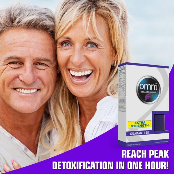 Frasco purpura bebida detox Wellgenix Omni 1oz