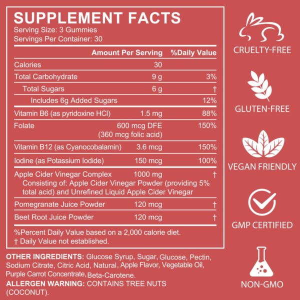 Etiqueta trasera con información de ingredientes