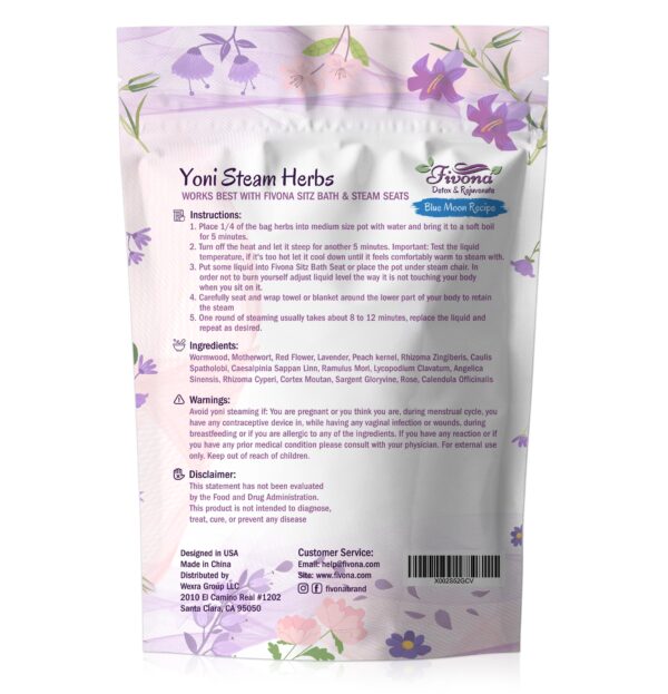 kit completo vapor yoni relax detox y cuidado femenino Fivona