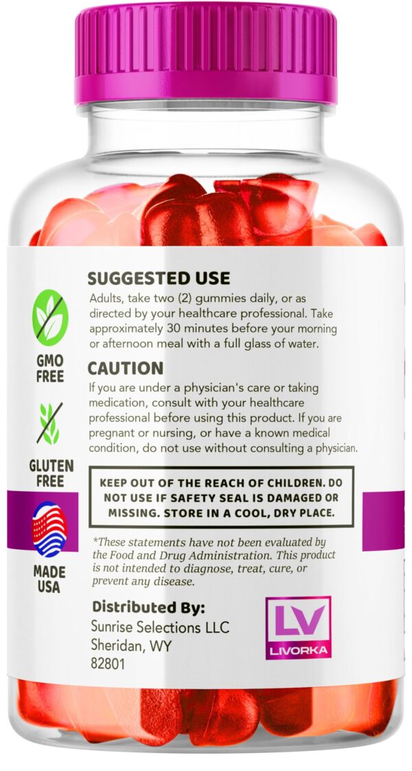 Detalle Bliss Keto ACV Gummies paquete triple