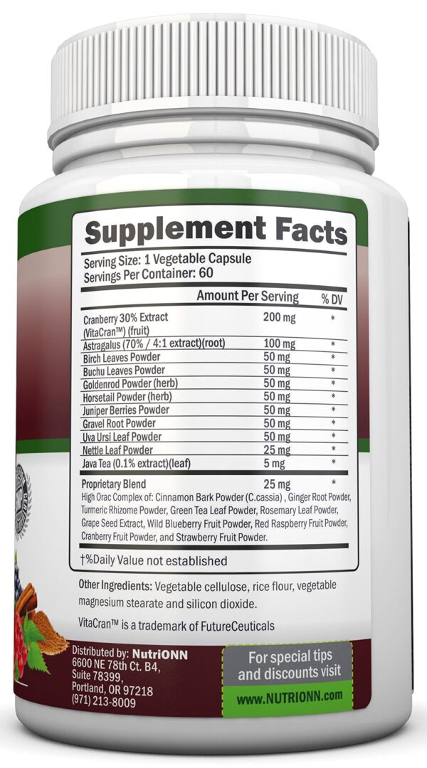 NutriONN suplemento cápsulas limpieza riñones y ácido úrico