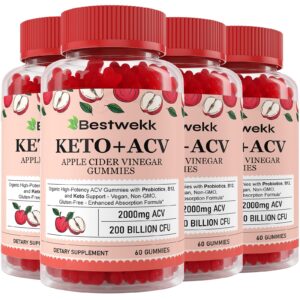Botella de gomitas keto vinagre de manzana 2000mg