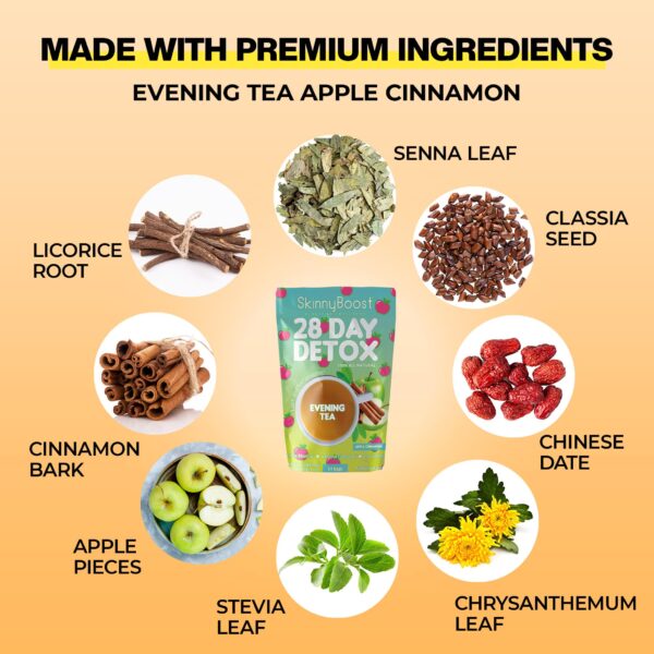 Bolsas té detox Skinny Boost manzana canela para limpieza