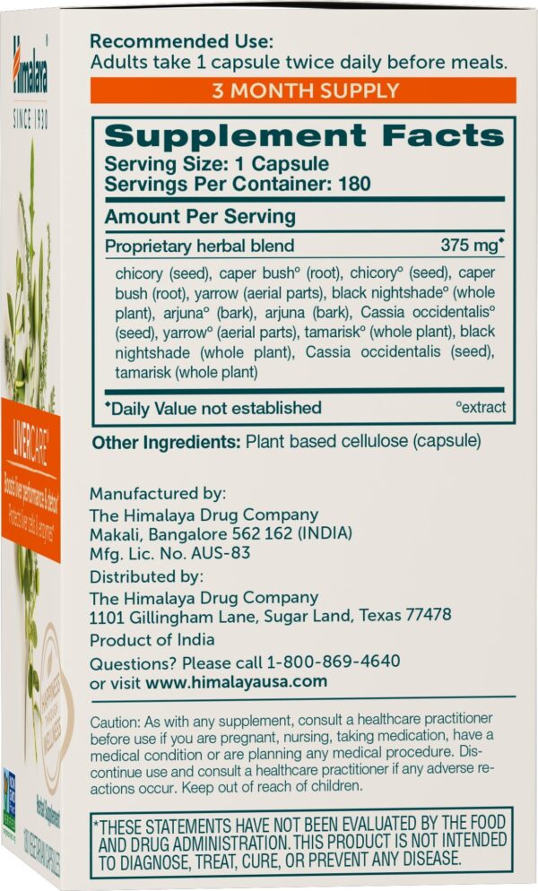 Envase del suplemento Himalaya LiverCare para salud del hígado