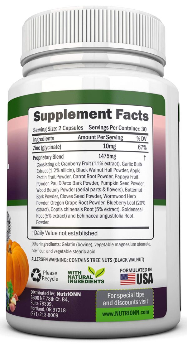 Detalle de ingredientes naturales para limpieza intestinal 10 días