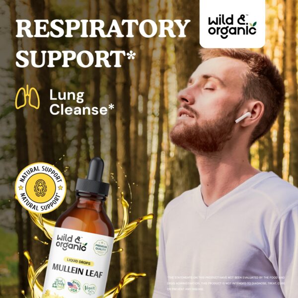 Vista lateral botella tintura pulmonar orgánica