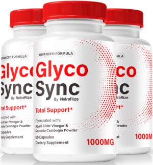 Pastillas Glyco Sync suplemento natural 180 cápsulas paquete 3