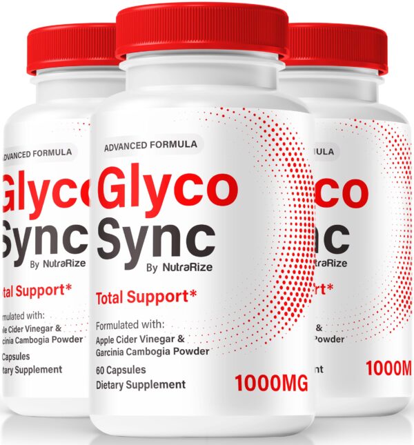 Pastillas Glyco Sync suplemento natural 180 cápsulas paquete 3