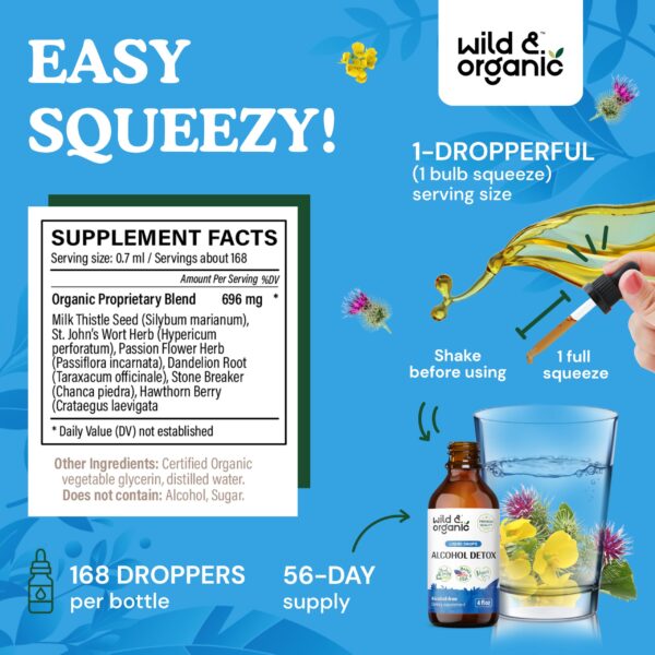 Tintura sin alcohol para detox y limpieza hepaticcia Wild & Organic