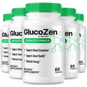 GlucoZen cápsulas en frasco con etiqueta NutraVibe