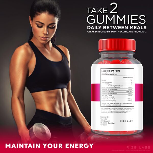 rize labs gomitas para grasa abdominal y energia sostenida