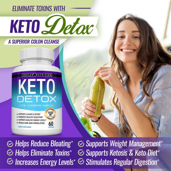 Toplux Keto Detox cápsulas premium para limpieza de colon