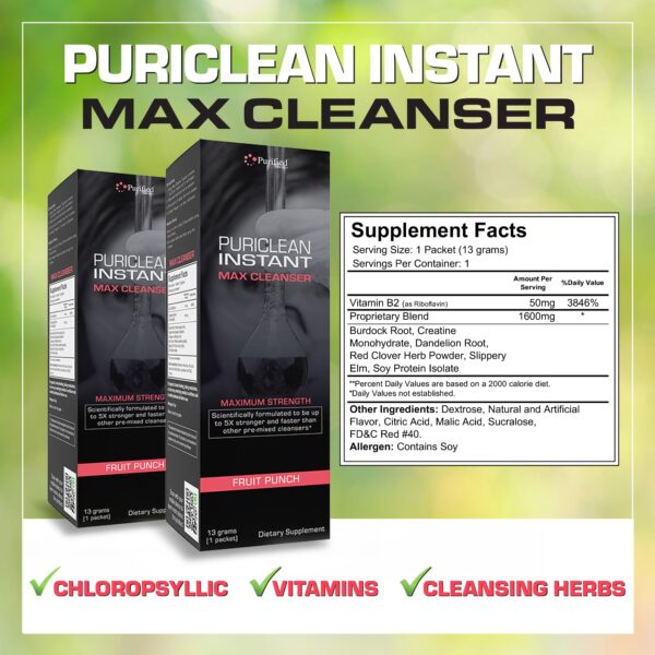 Polvo detox Wellgenix Puriclean envase posterior