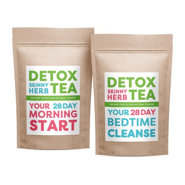 Té herbal detox rojo y azul paquete 28 días