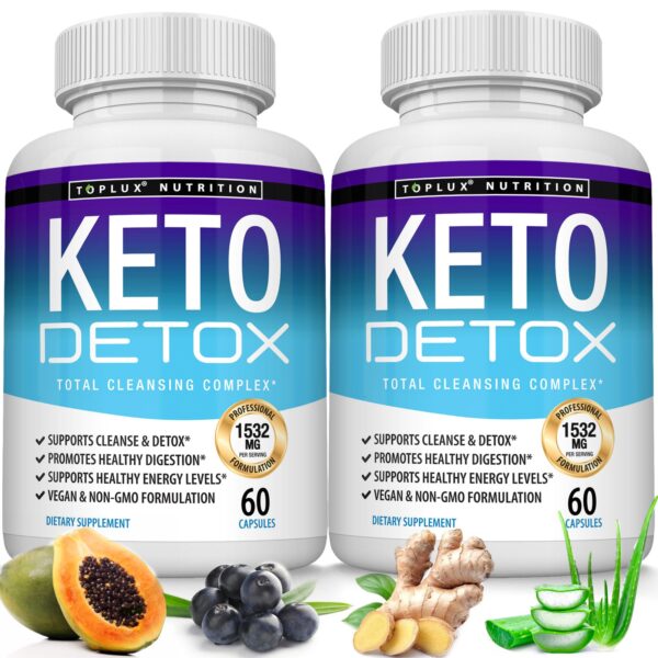 Toplux Keto Detox cápsulas limpieza colon 60 unidades