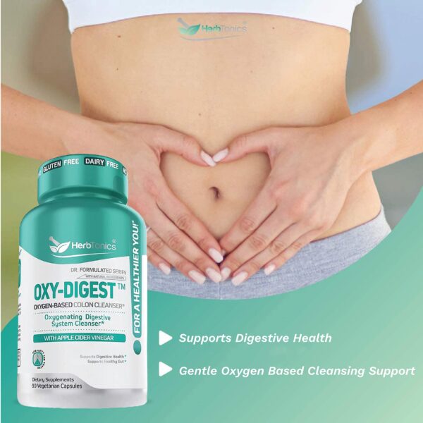 Cápsulas Herbtonics detox colon con vinagre de sidra