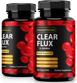 Paquete Clear Flux cápsulas naturales apoyo energía y circulación