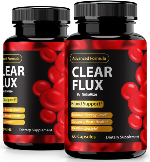 Paquete Clear Flux cápsulas naturales apoyo energía y circulación