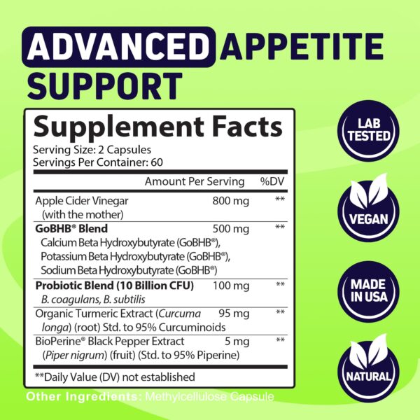 Envase Herbtonics GLP-1 Tónico con ingredientes naturales para apetito