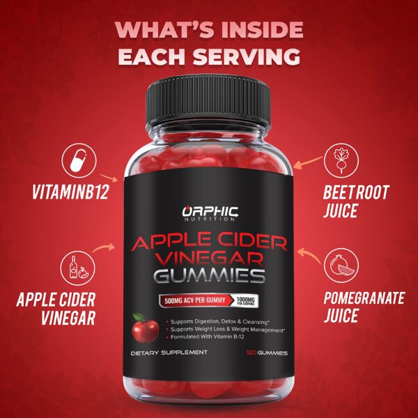 Gomitas ACV Orphic Nutrition presentación frontal