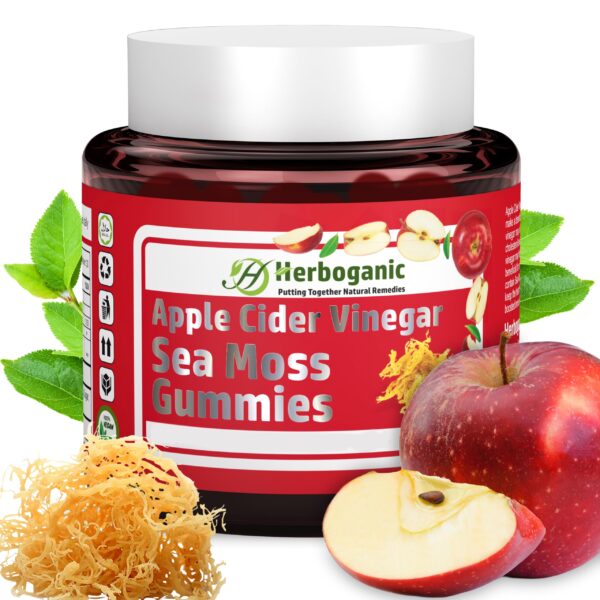 HERBOGANIC gomitas vinagre sidra de manzana 60 unidades