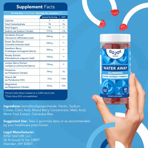 Gomitas diuréticas para eliminar líquidos y apoyar hidratación GOJOY