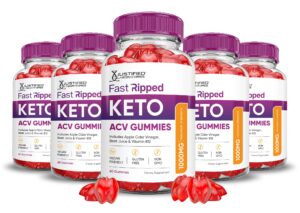 Fast Ripped Keto ACV gomitas sabor delicioso 60 unidades