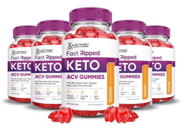 Fast Ripped Keto ACV gomitas sabor delicioso 60 unidades
