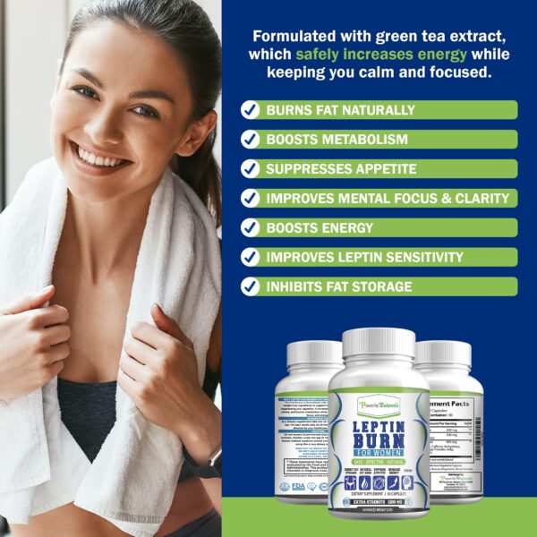 Frente de la caja Power By Naturals leptin