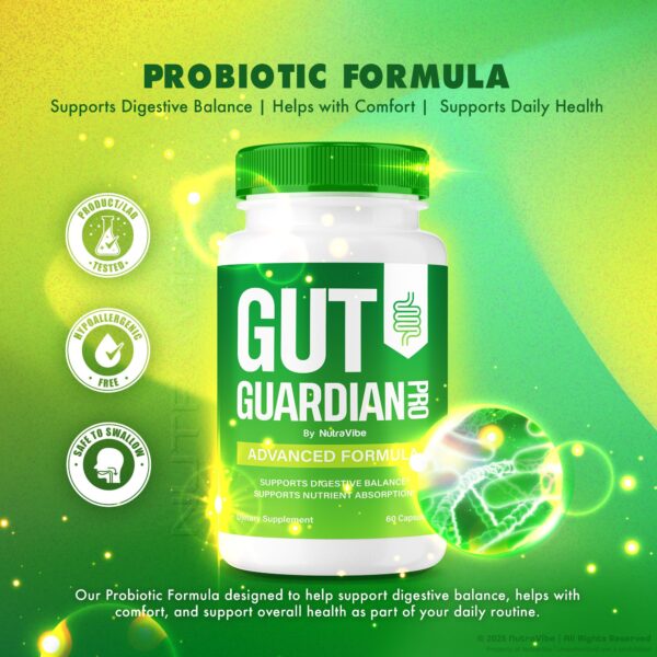 Cápsulas Gut Guardian Pro ingrediente natural para digestión