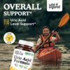 Cápsulas de fórmula ácido úrico Wild & Organic en primer plano