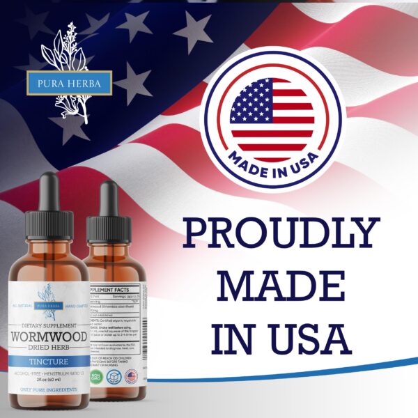 Producto vegano sin gluten tintura Artemisa orgánica 2 fl oz EE.UU.